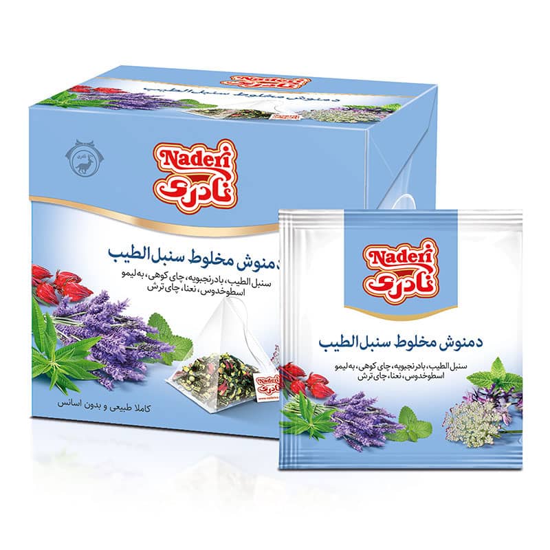 WhatsApp Image 2025-04-28 at 19.06.05 دمنوش مخلوط سنبل الطیب نادری(کیسه هرمی) - تصویر 1