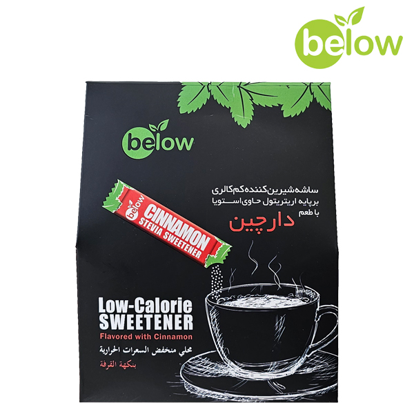 Erythritol-and-cinnamon-stevia-sweetener-sachet-02 ساشه شیرین کننده اریتریتول و استویا دارچین بیلو - تصویر 2