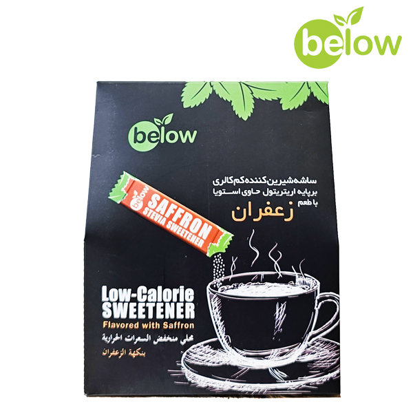 saffron-sachet-02 ساشه شیرین کننده اریتریتول و استویا زعفران بیلو - تصویر 2