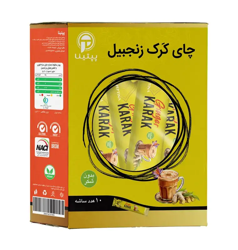 karak-ginger-tea-10-sachet-761x800-1 (1) چای کرک زنجبیل پپتینا - تصویر 1